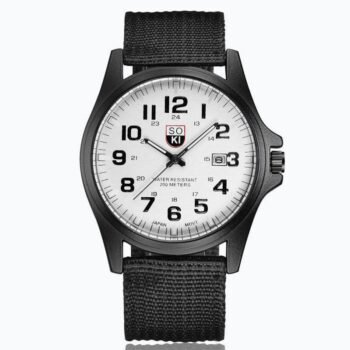 SOKI Commando Field Sport Calendar Quartz Watch - Black